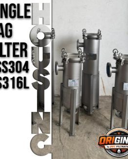 Single Bag Filter Housing 40 m³/jam Size #2 7×32 Inch