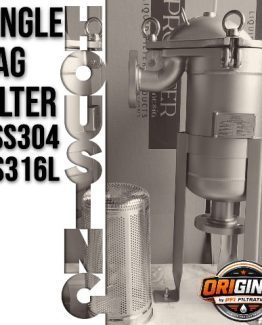 Single Bag Filter Housing 20 m³/jam Size #1 7×16 Inch